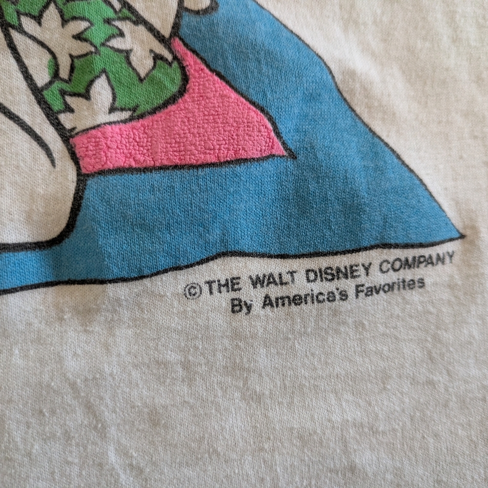 Vintage Rare Disney Screen Stars Boy Watchers Club T-Shirt Day Glow Puff Sz Lg - Picture 5 of 13